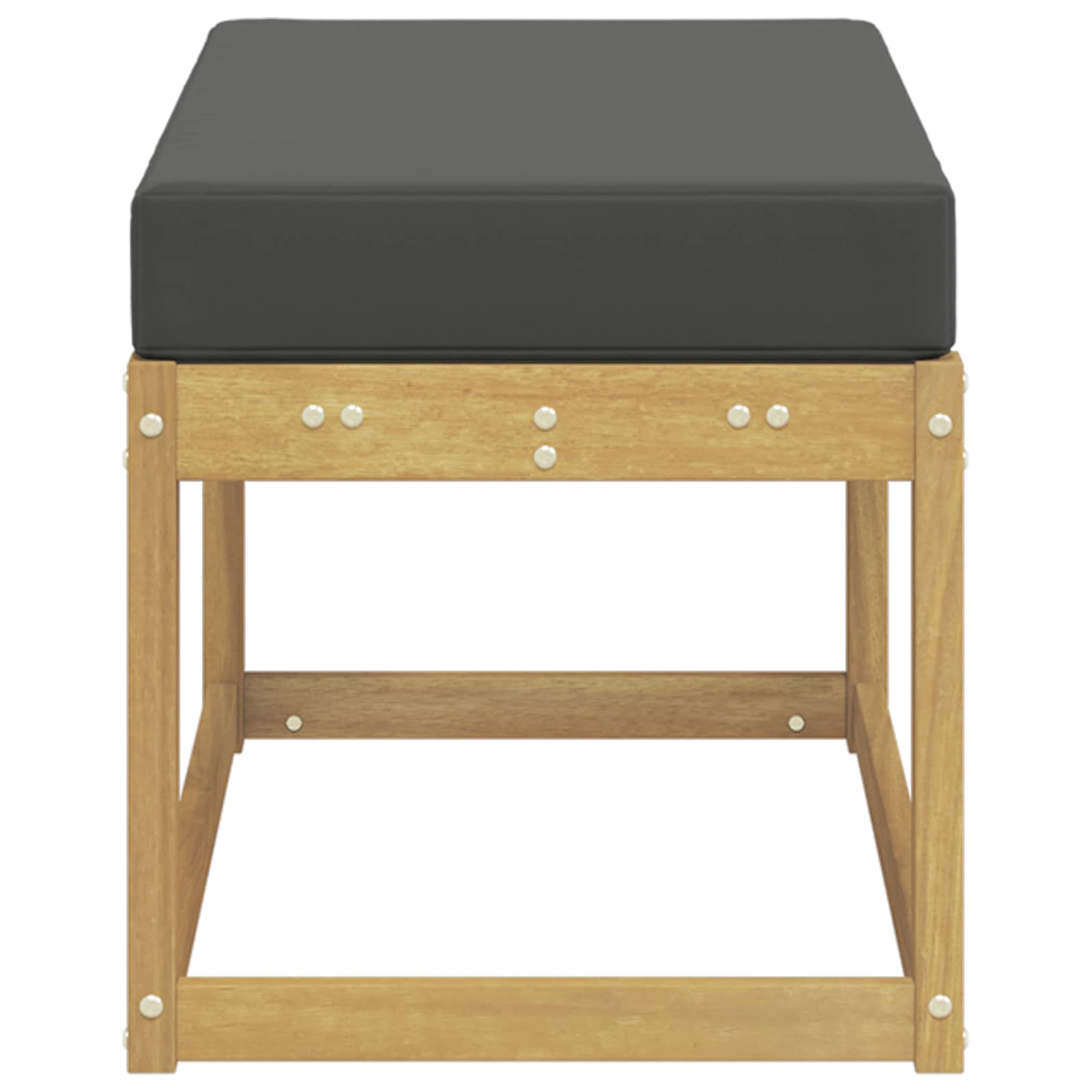 Vanjska stolica klupa s jastukom Bijela 80 x 43 x 45 cm