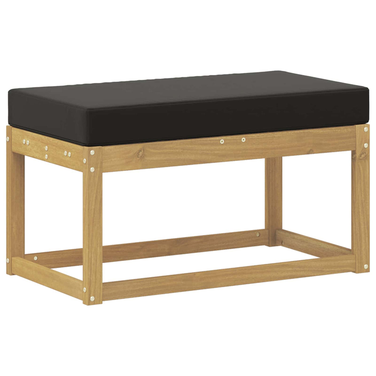 Vanjska stolica klupa s jastukom Bijela 80 x 43 x 45 cm