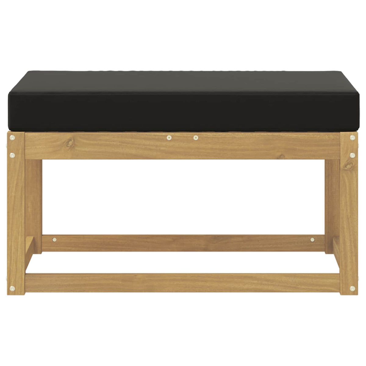 Vanjska stolica klupa s jastukom Bijela 80 x 43 x 45 cm