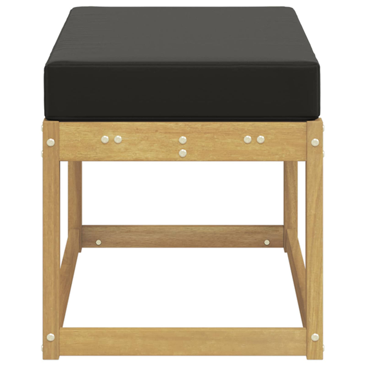 Vanjska stolica klupa s jastukom Bijela 80 x 43 x 45 cm