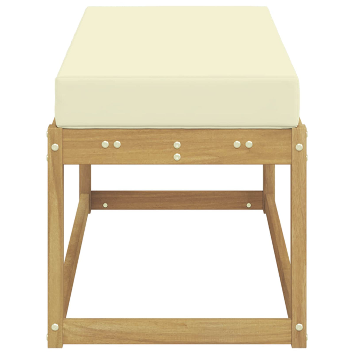 Vanjska stolica klupa s jastukom Bijela 115 x 43 x 45 cm