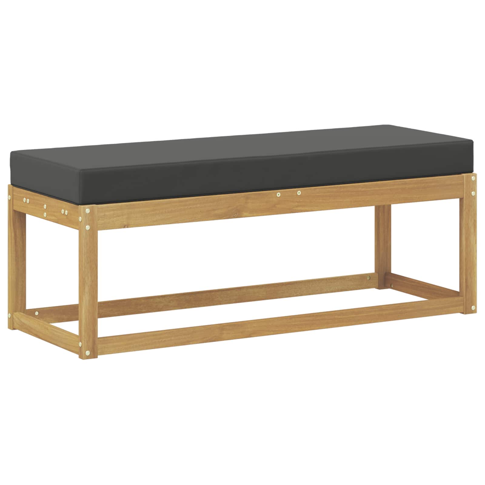 Vanjska stolica klupa s jastukom Bijela 115 x 43 x 45 cm