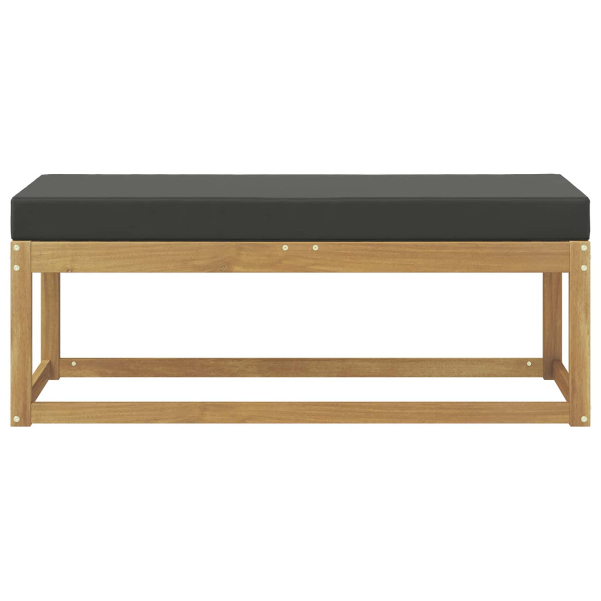 Vanjska stolica klupa s jastukom Bijela 115 x 43 x 45 cm