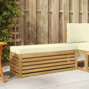 Set vanjskih sofa Bijela i krem 115 x 43 x 45 cm