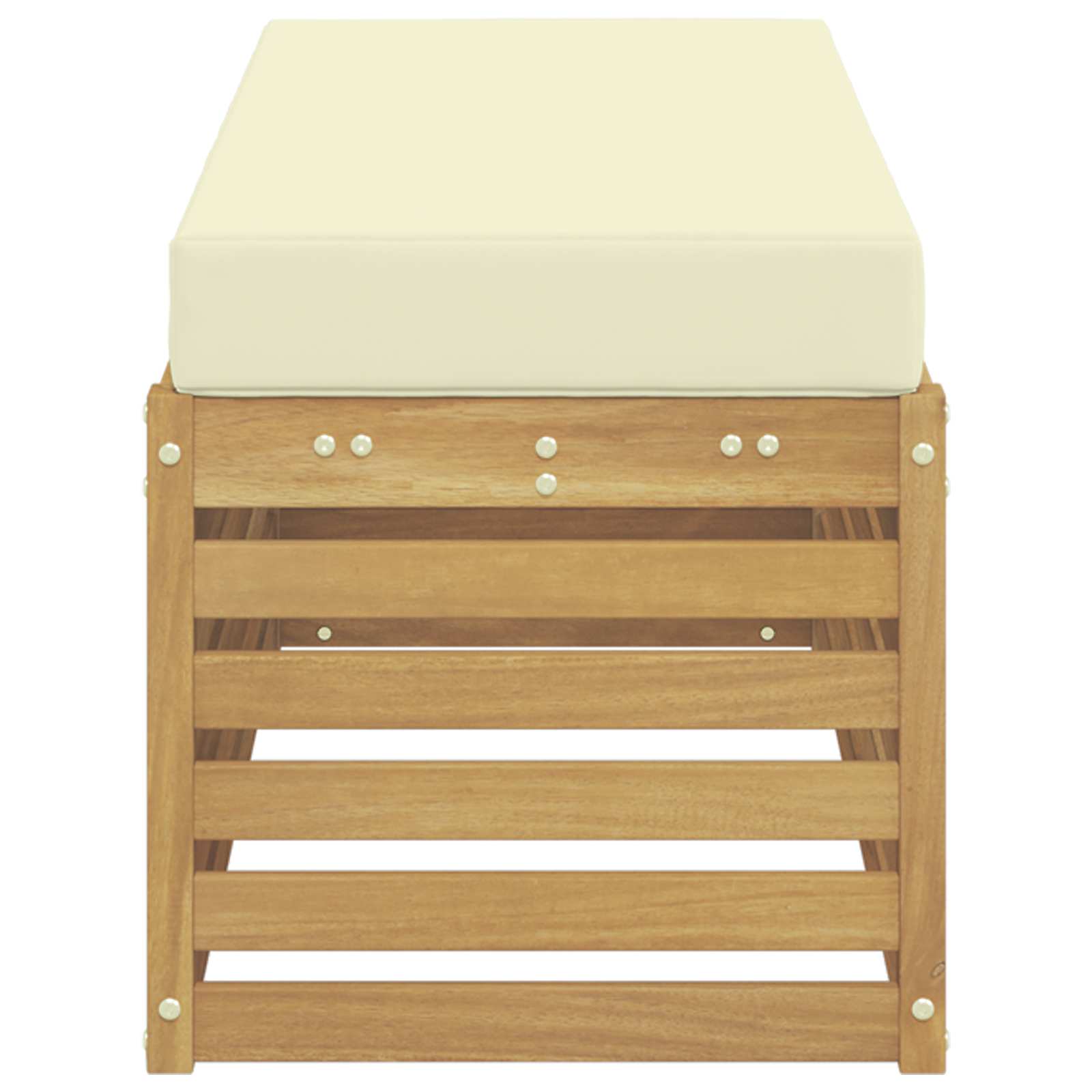 Set vanjskih sofa Bijela i krem 115 x 43 x 45 cm