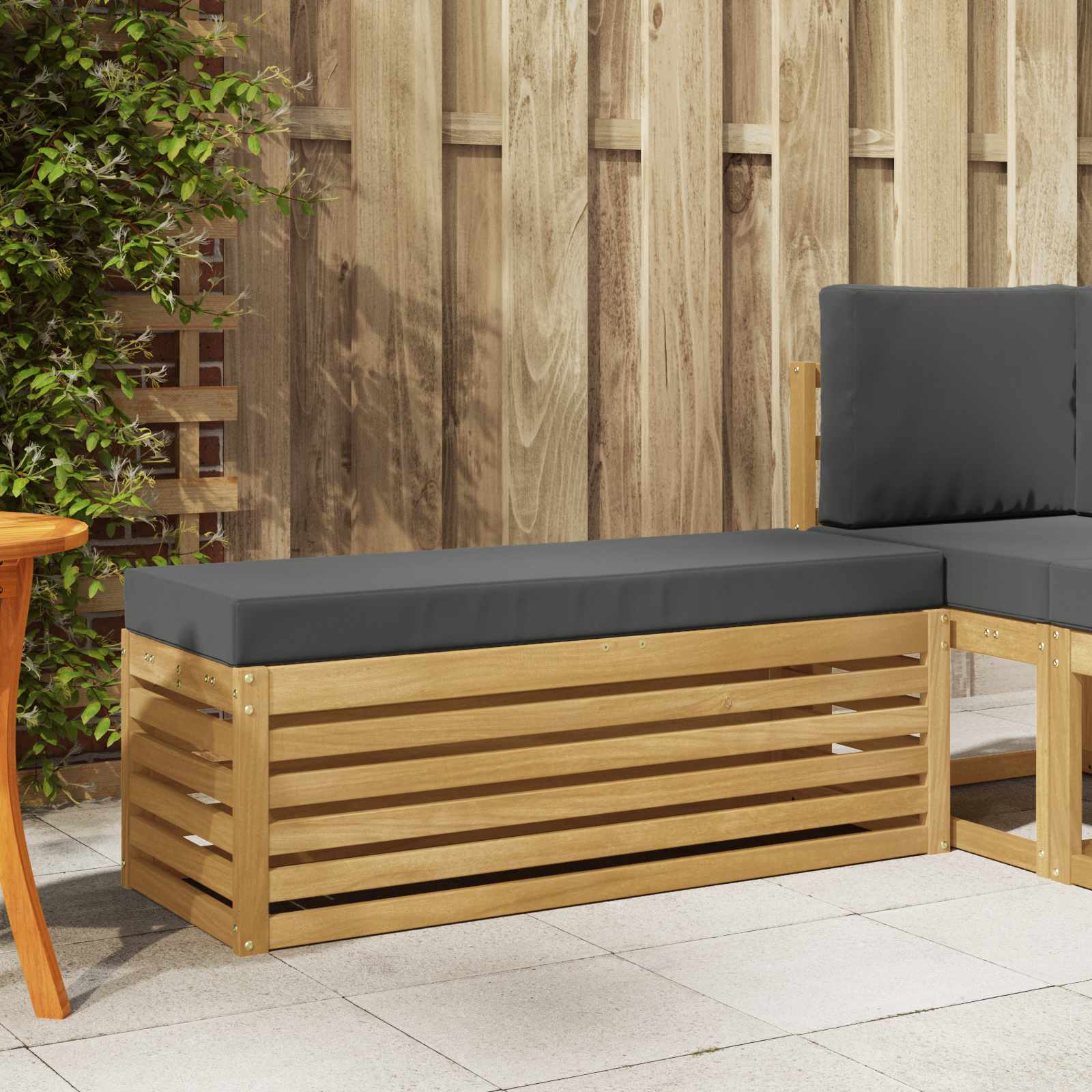 Set vanjskih sofa Bijela i antracit 115 x 43 x 45 cm