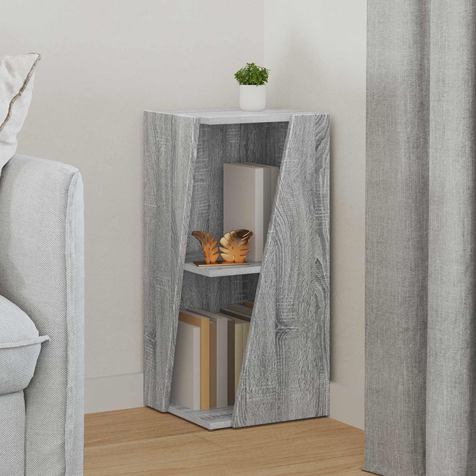 Bočna polica Siva Sonoma 33 x 32 x 70,5 cm Konstruirano drvo