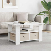 Kava Stol s ladicama Bijelo 77 x 55 x 42 cm Konstruirano drvo