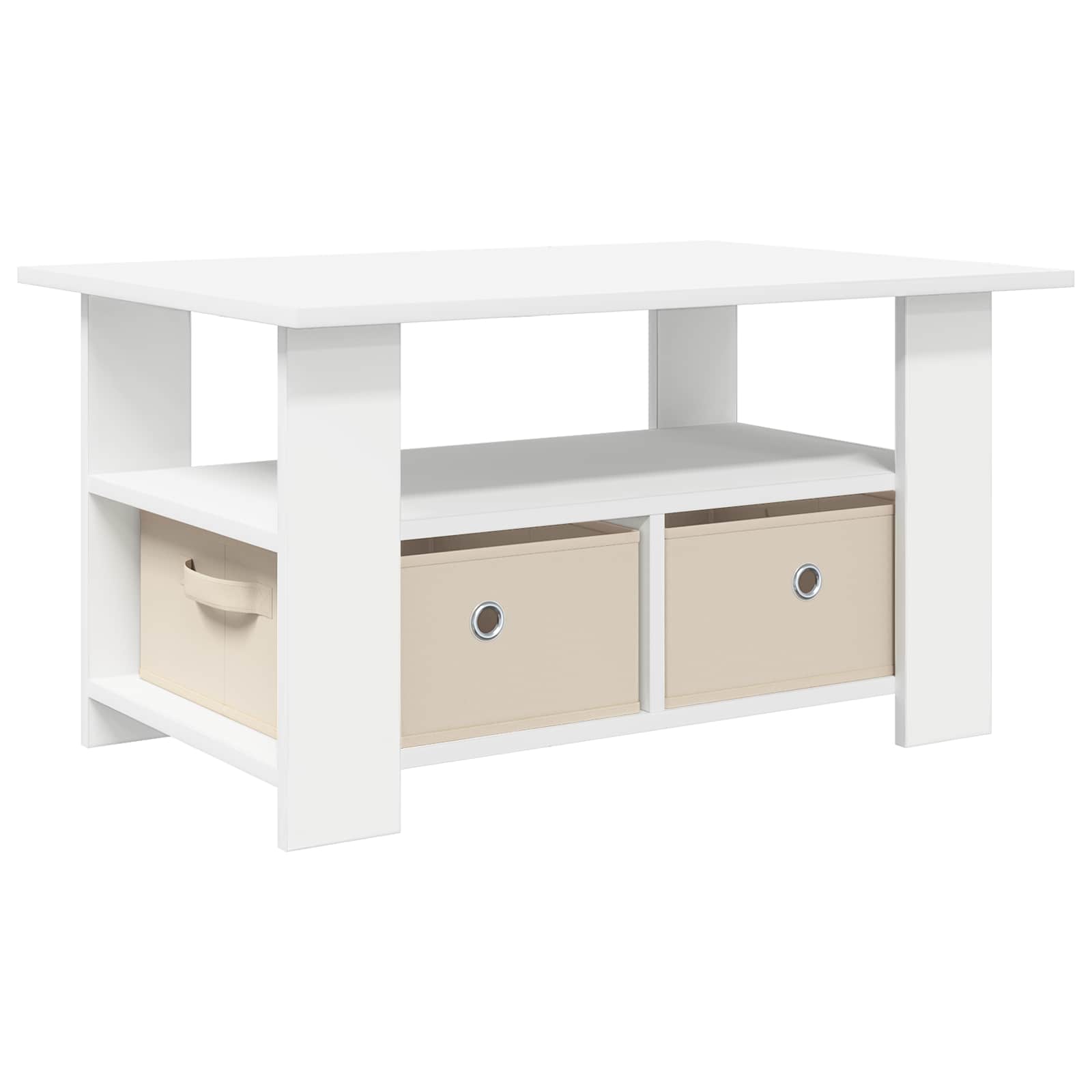 Kava Stol s ladicama Bijelo 77 x 55 x 42 cm Konstruirano drvo