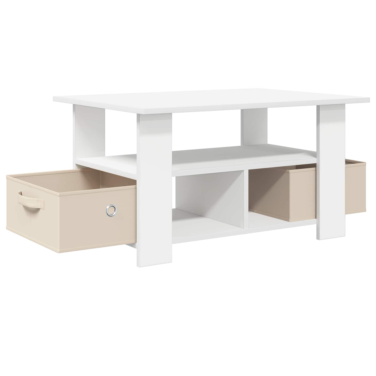 Kava Stol s ladicama Bijelo 77 x 55 x 42 cm Konstruirano drvo