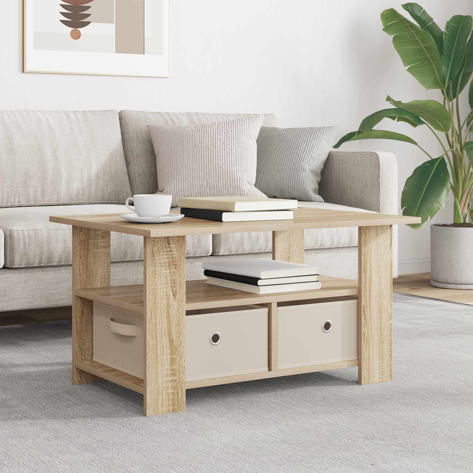 Kava Stol Sonoma hrast 77 x 55 x 42 cm Konstruirano drvo