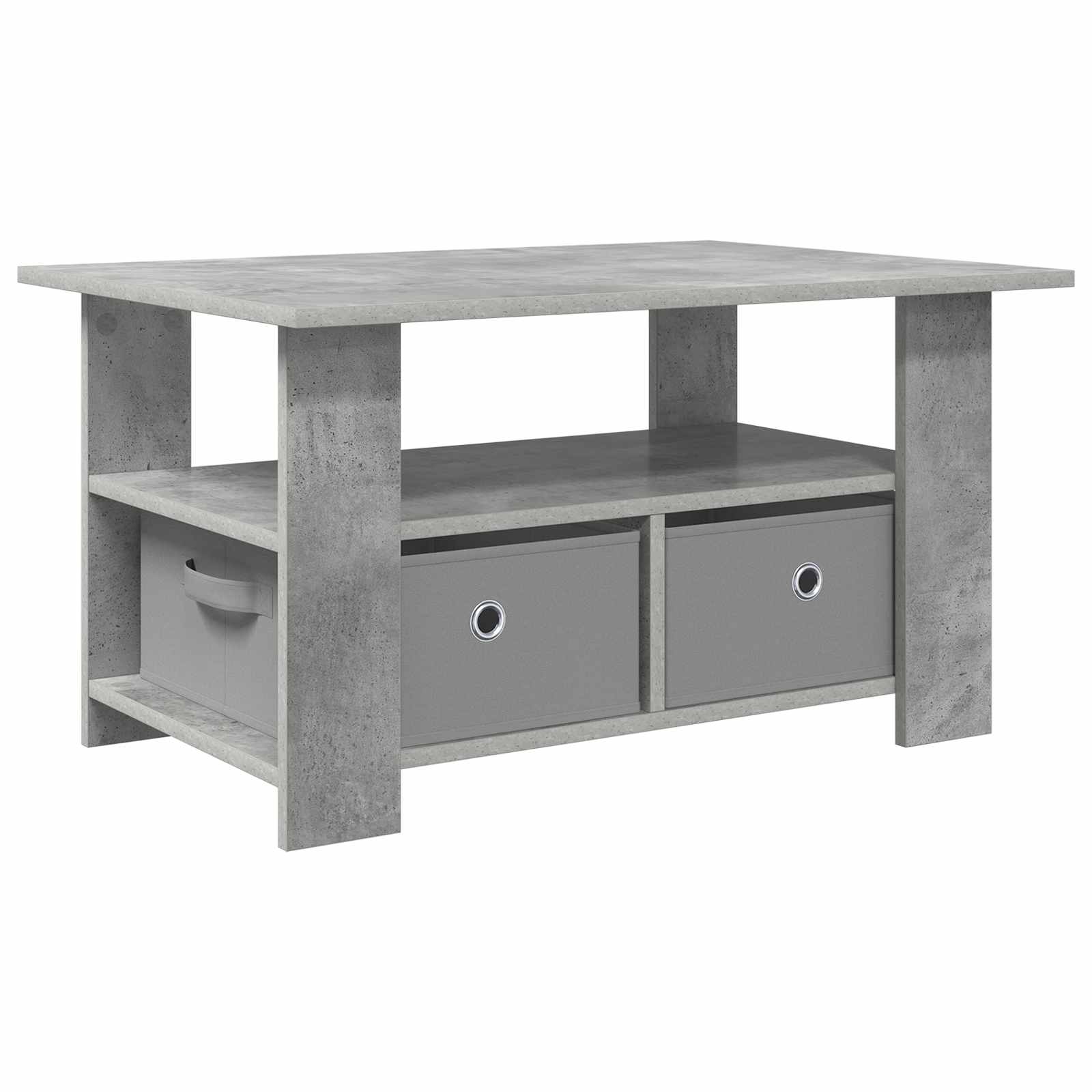 Kava Stol Betonski sivi 77 x 55 x 42 cm Konstruirano drvo