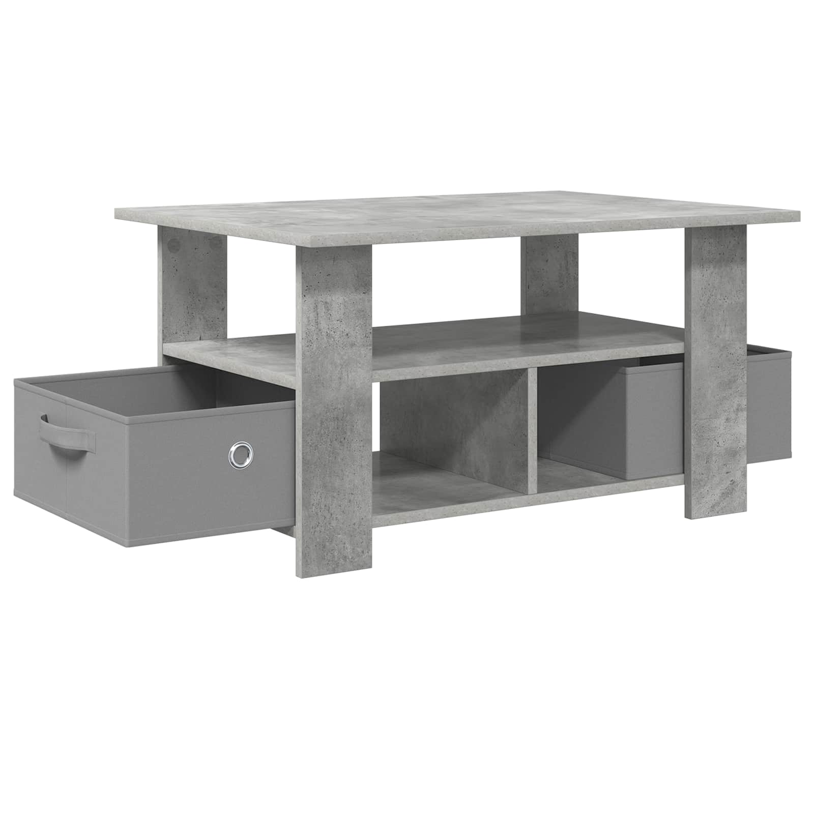 Kava Stol Betonski sivi 77 x 55 x 42 cm Konstruirano drvo