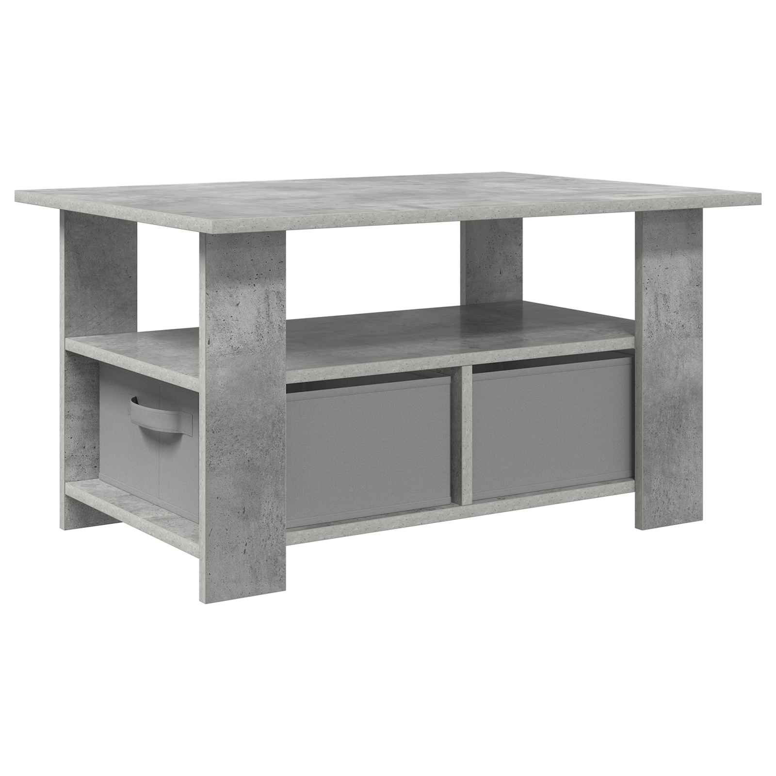 Kava Stol Betonski sivi 77 x 55 x 42 cm Konstruirano drvo