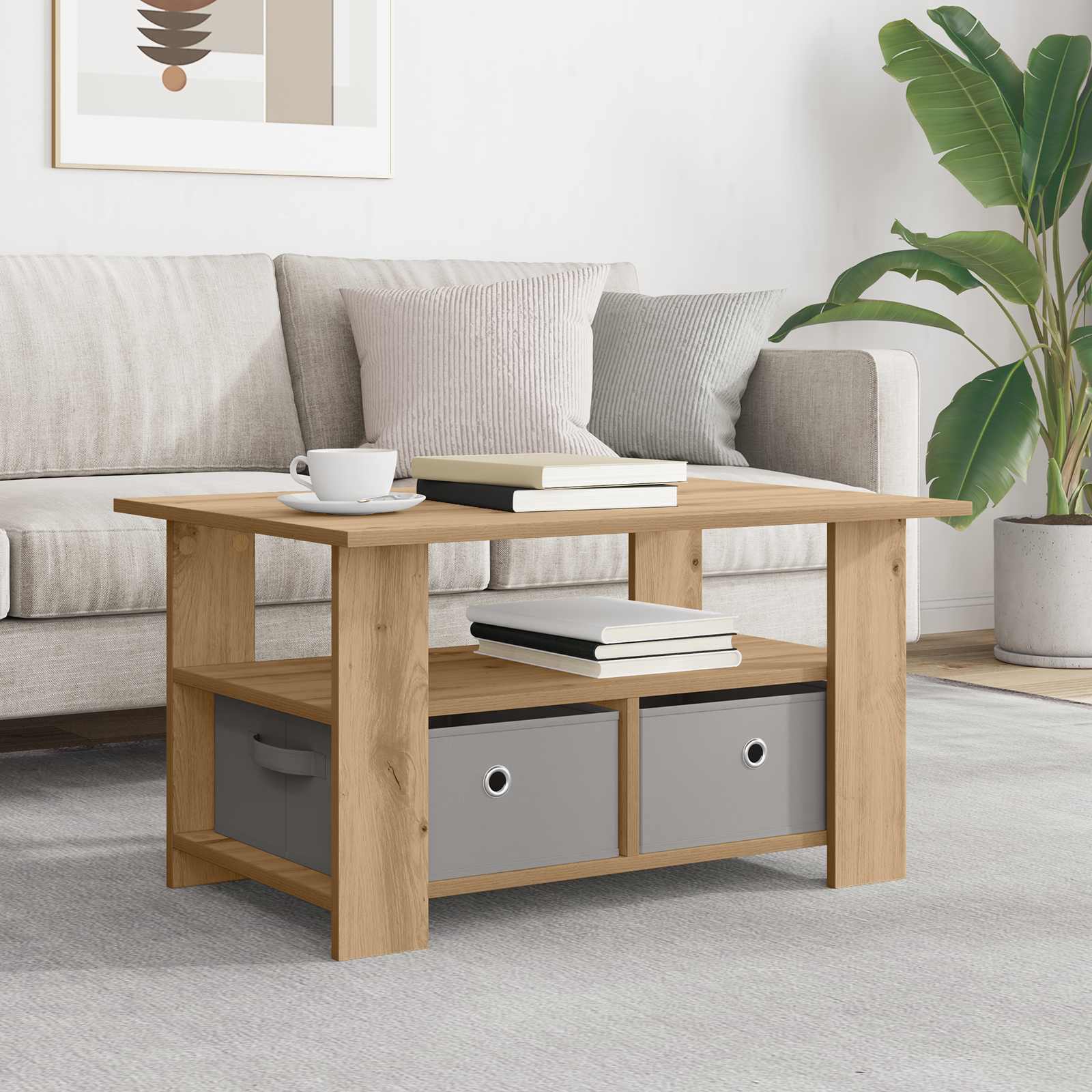Kava Stol Umjetnički hrast 77 x 55 x 42 cm Konstruirano drvo