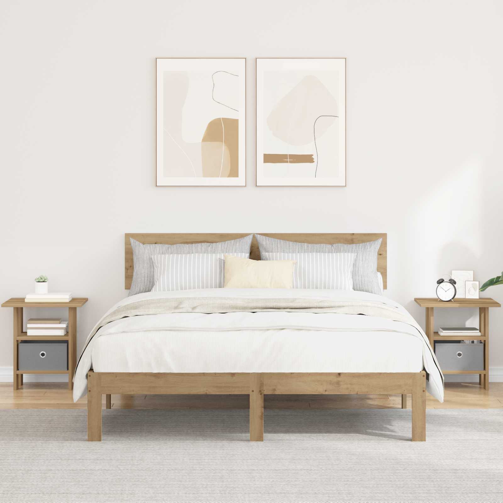 Noćni ormarić s ladicama 2 pcs Umjetnički hrast 41 x 40 x 45 cm