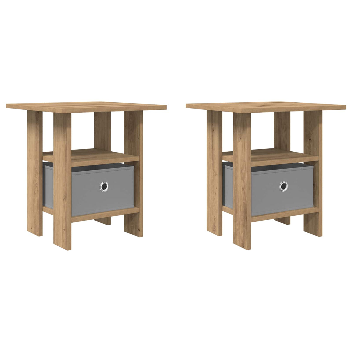 Noćni ormarić s ladicama 2 pcs Umjetnički hrast 41 x 40 x 45 cm