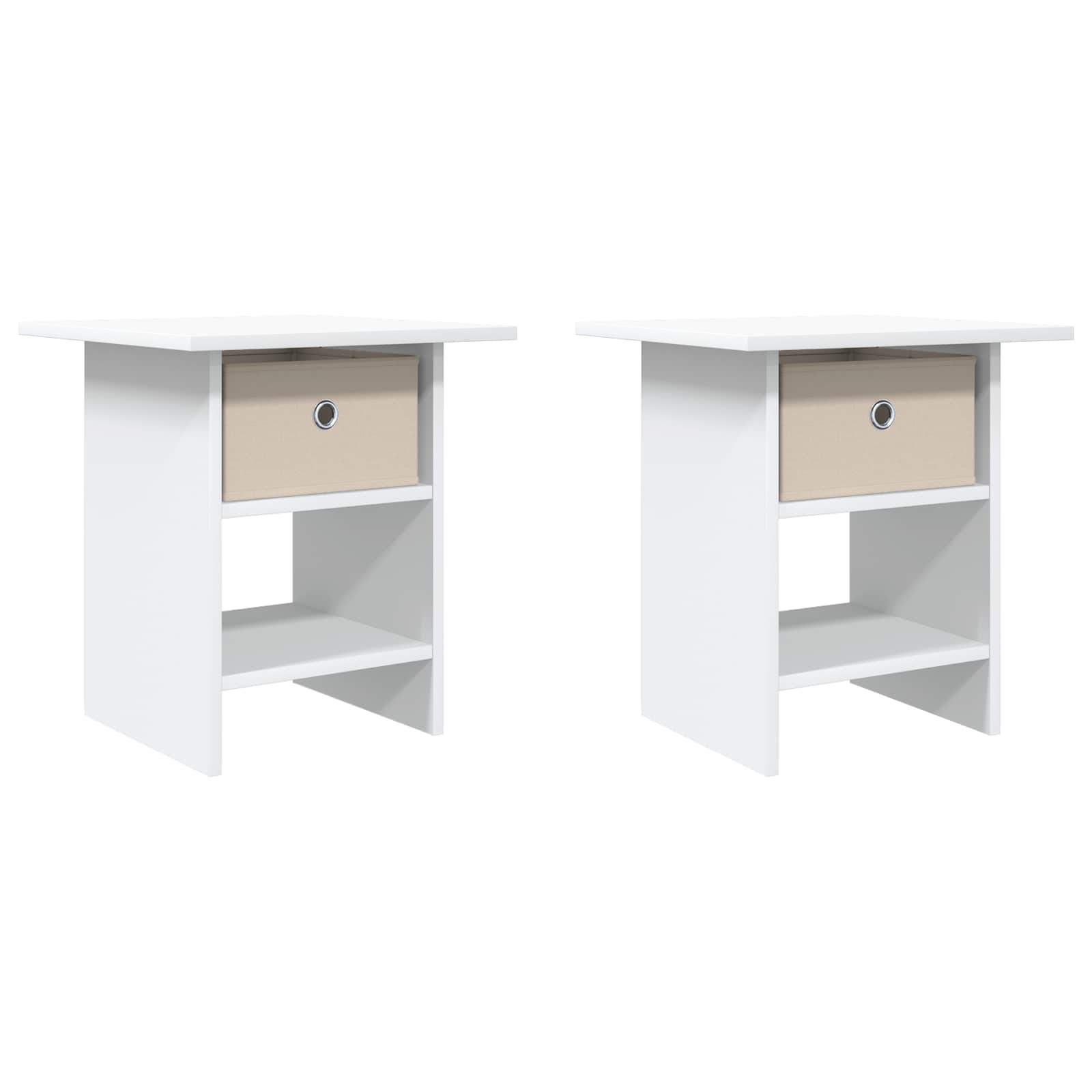 Noćni ormarić 2 pcs Bijelo 41 x 40 x 45 cm Konstruirano drvo