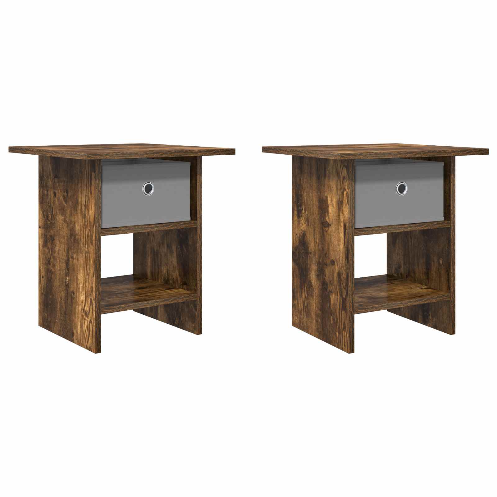 Noćni ormarić s ladicama 2 pcs Dimljeni hrast 41 x 40 x 45 cm