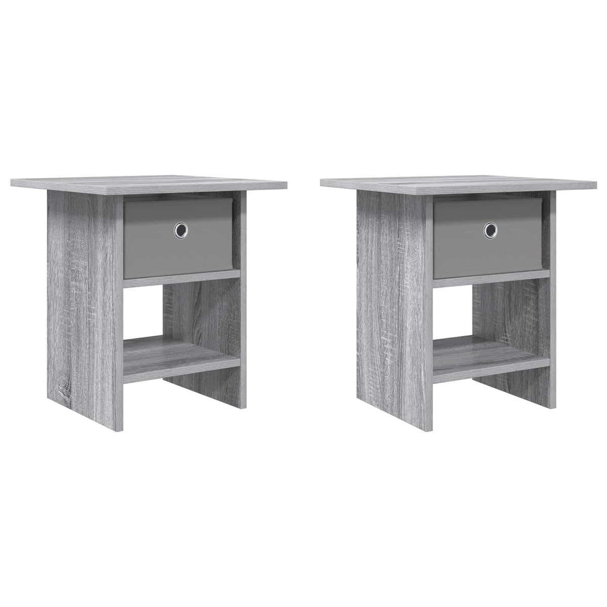 Noćni ormarić s ladicama 2 pcs Siva Sonoma 41 x 40 x 45 cm