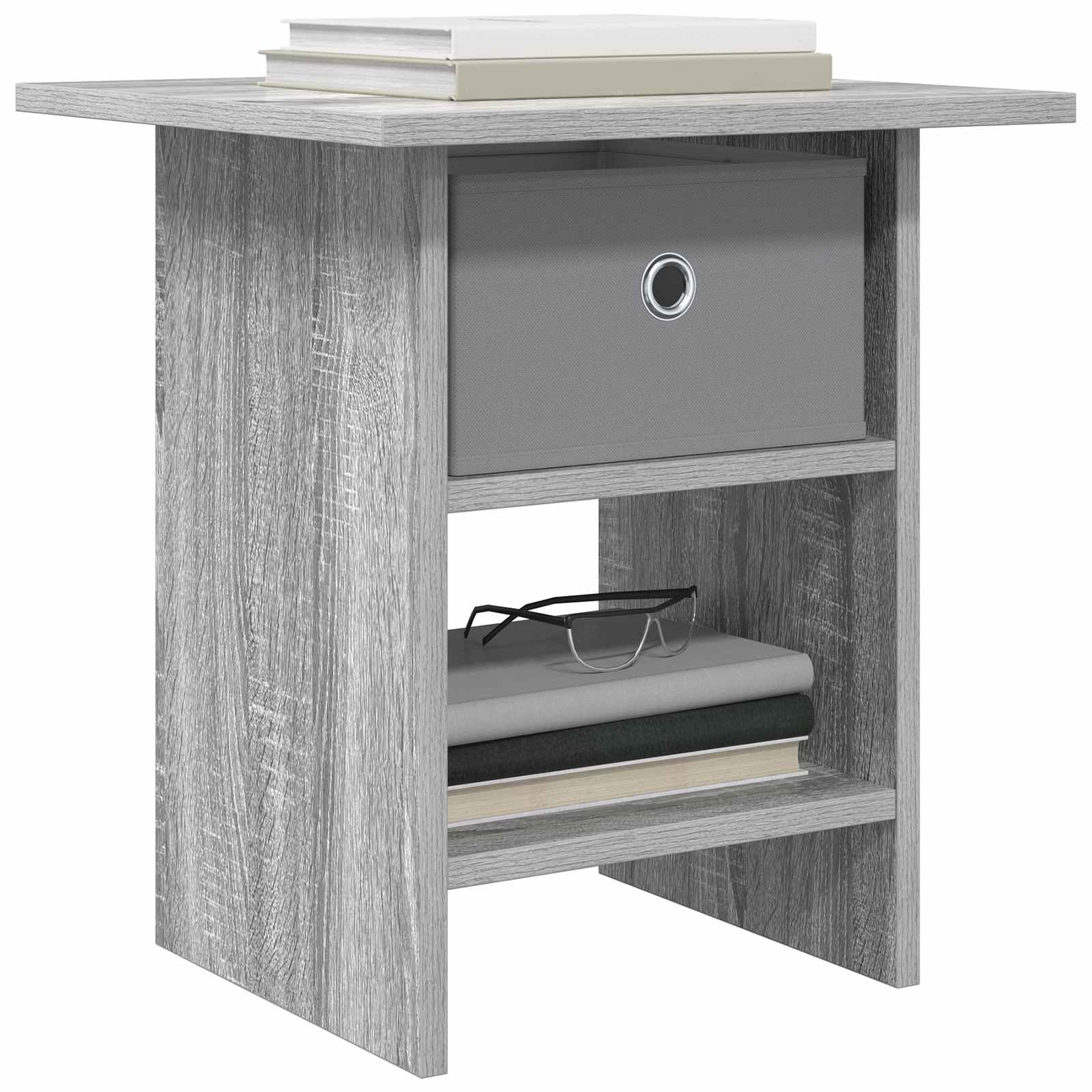 Noćni ormarić s ladicama 2 pcs Siva Sonoma 41 x 40 x 45 cm