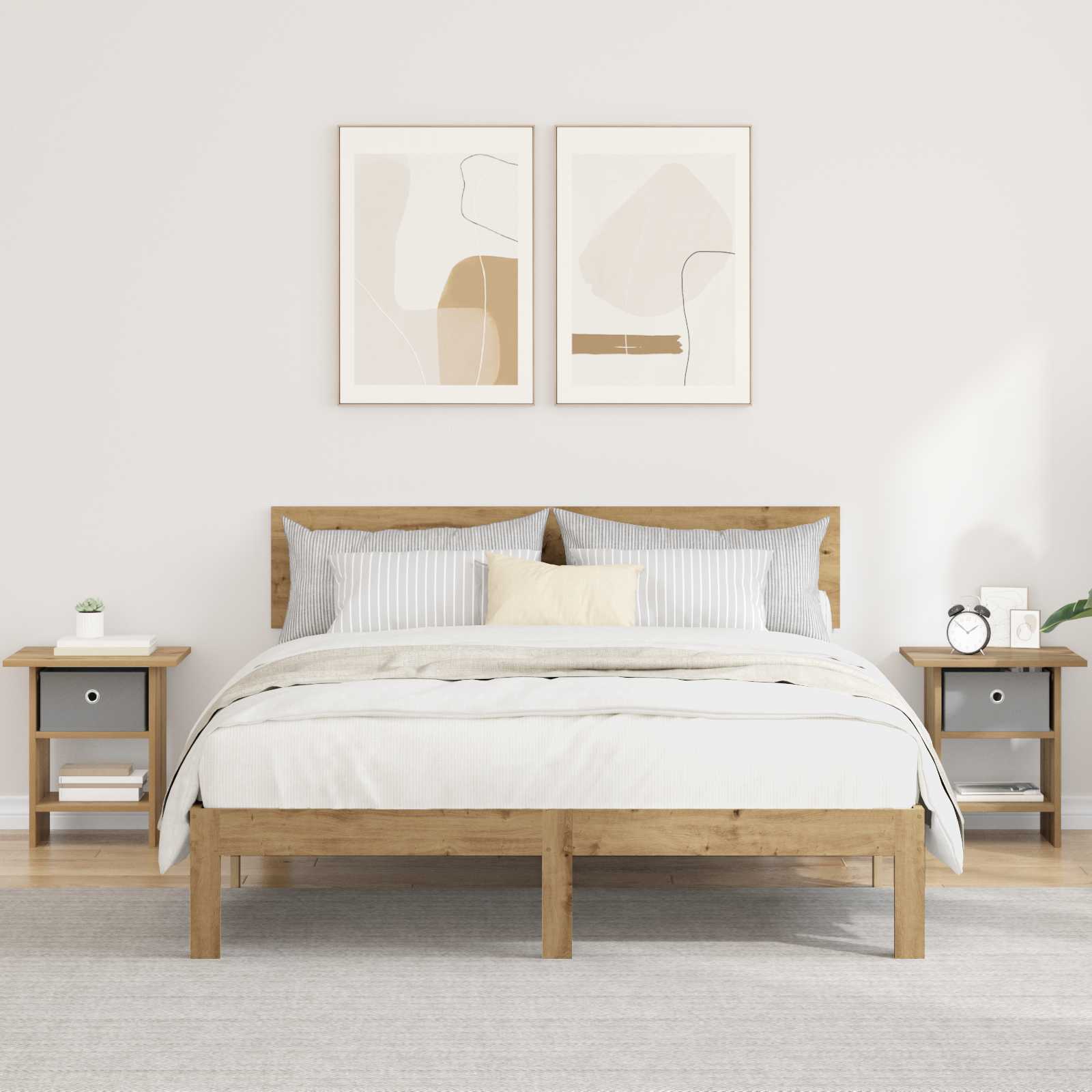 Noćni ormarić s ladicama 2 pcs Umjetnički hrast 41 x 40 x 45 cm