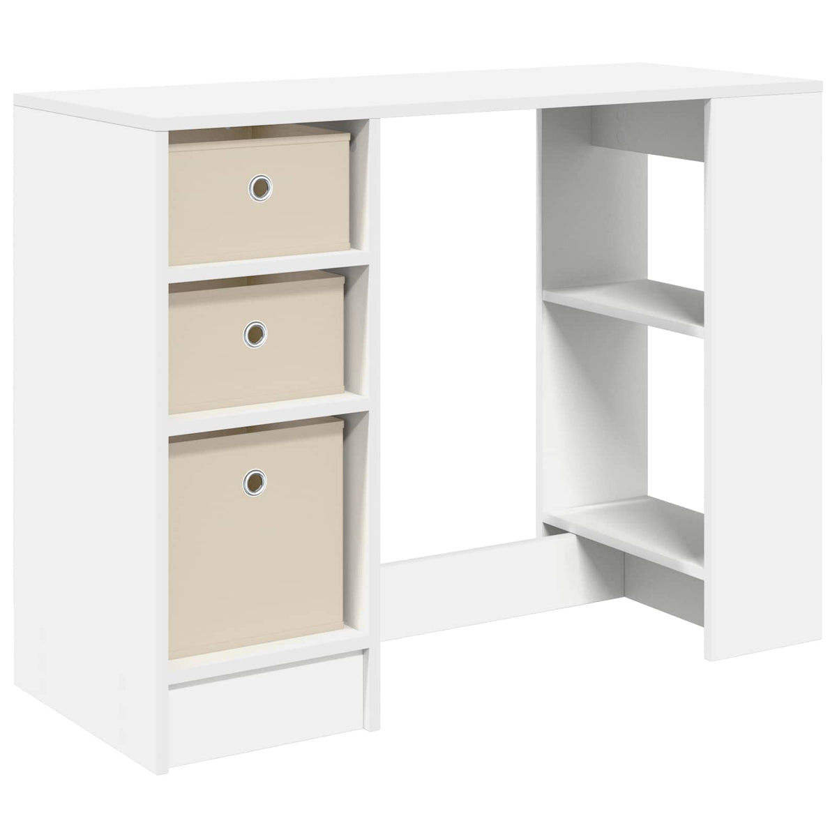 Stol s ladicama Bijelo 100 x 40 x 75 cm Konstruirano drvo