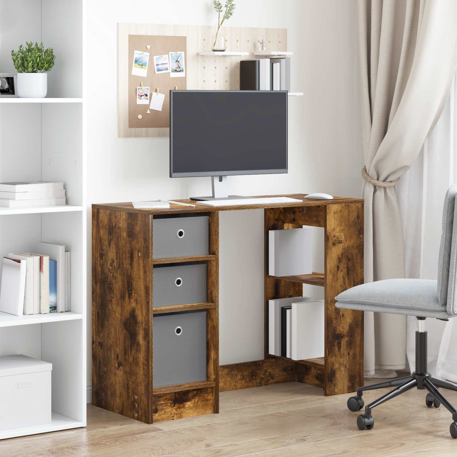 Stol Dimljeni hrast 100 x 40 x 75 cm Konstruirano drvo