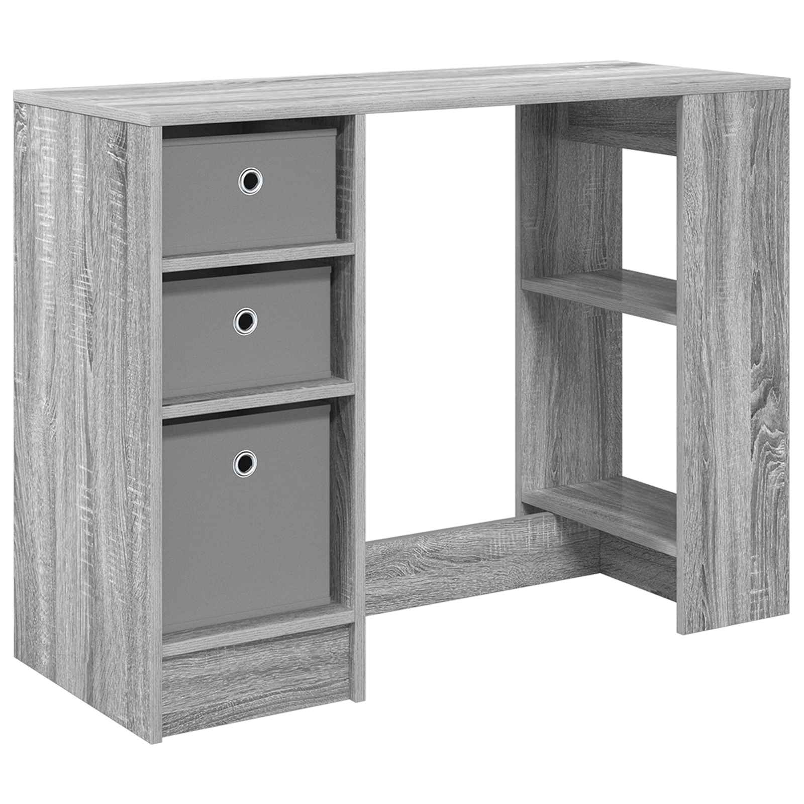 Stol s ladicama Siva Sonoma 100 x 40 x 75 cm Konstruirano drvo