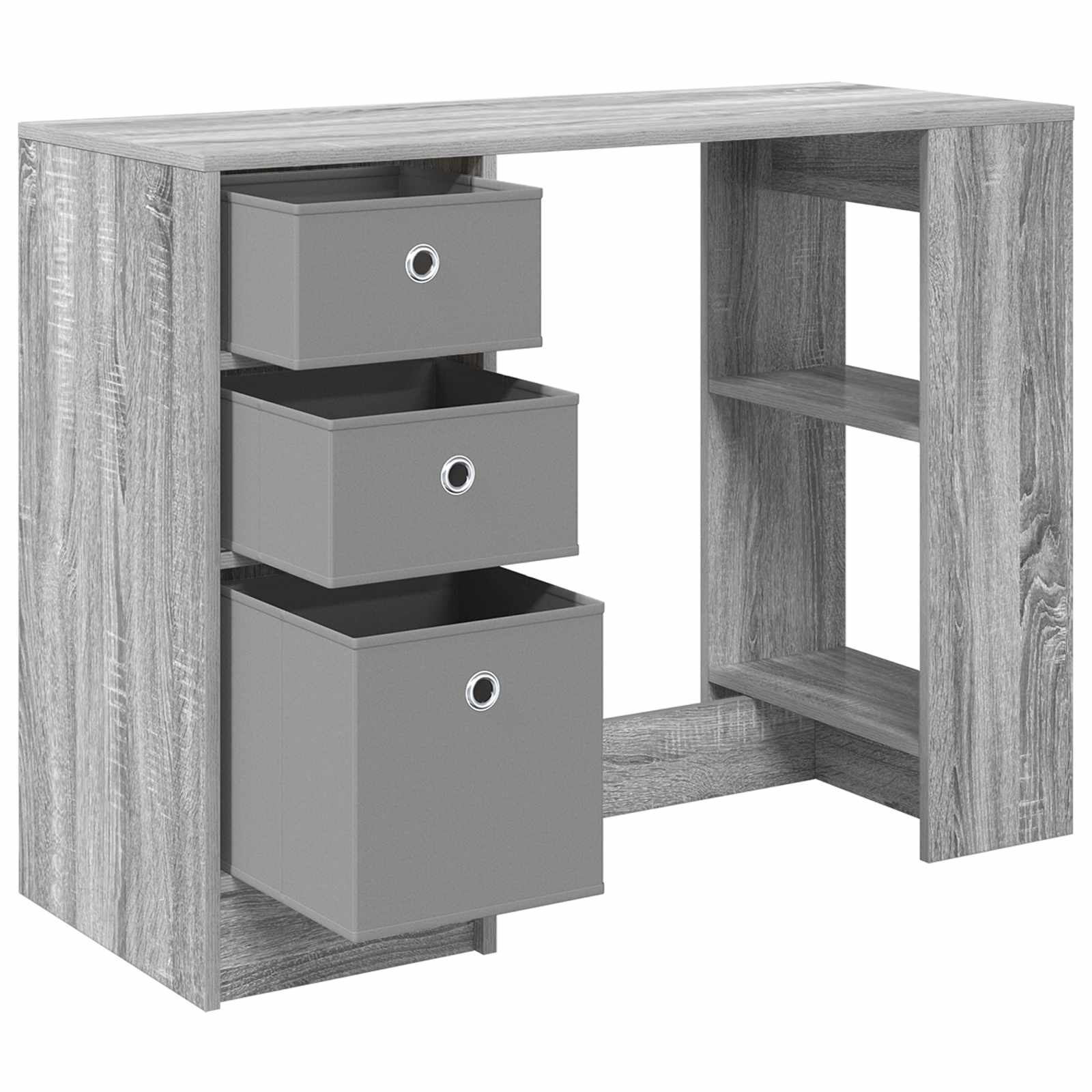 Stol s ladicama Siva Sonoma 100 x 40 x 75 cm Konstruirano drvo