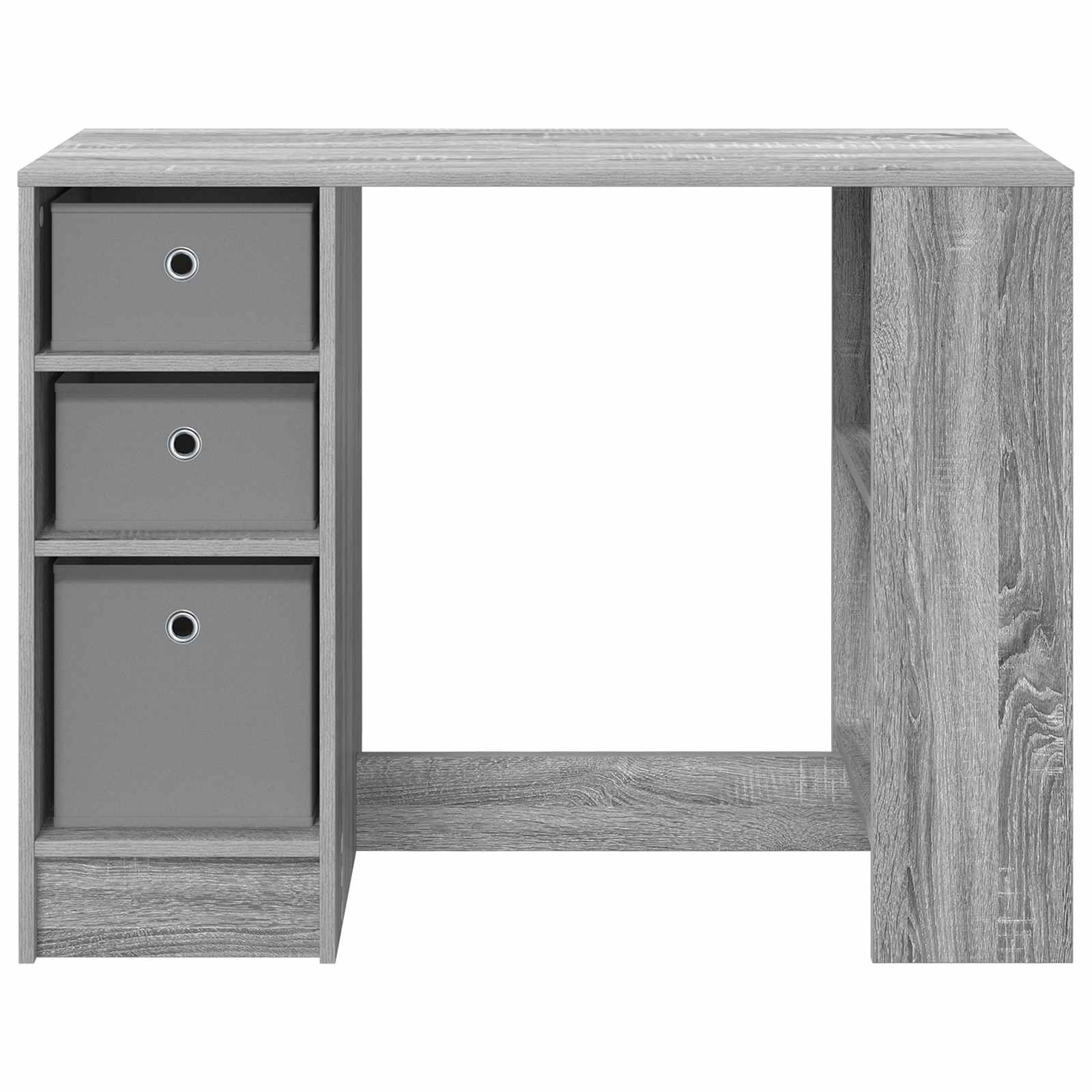 Stol s ladicama Siva Sonoma 100 x 40 x 75 cm Konstruirano drvo