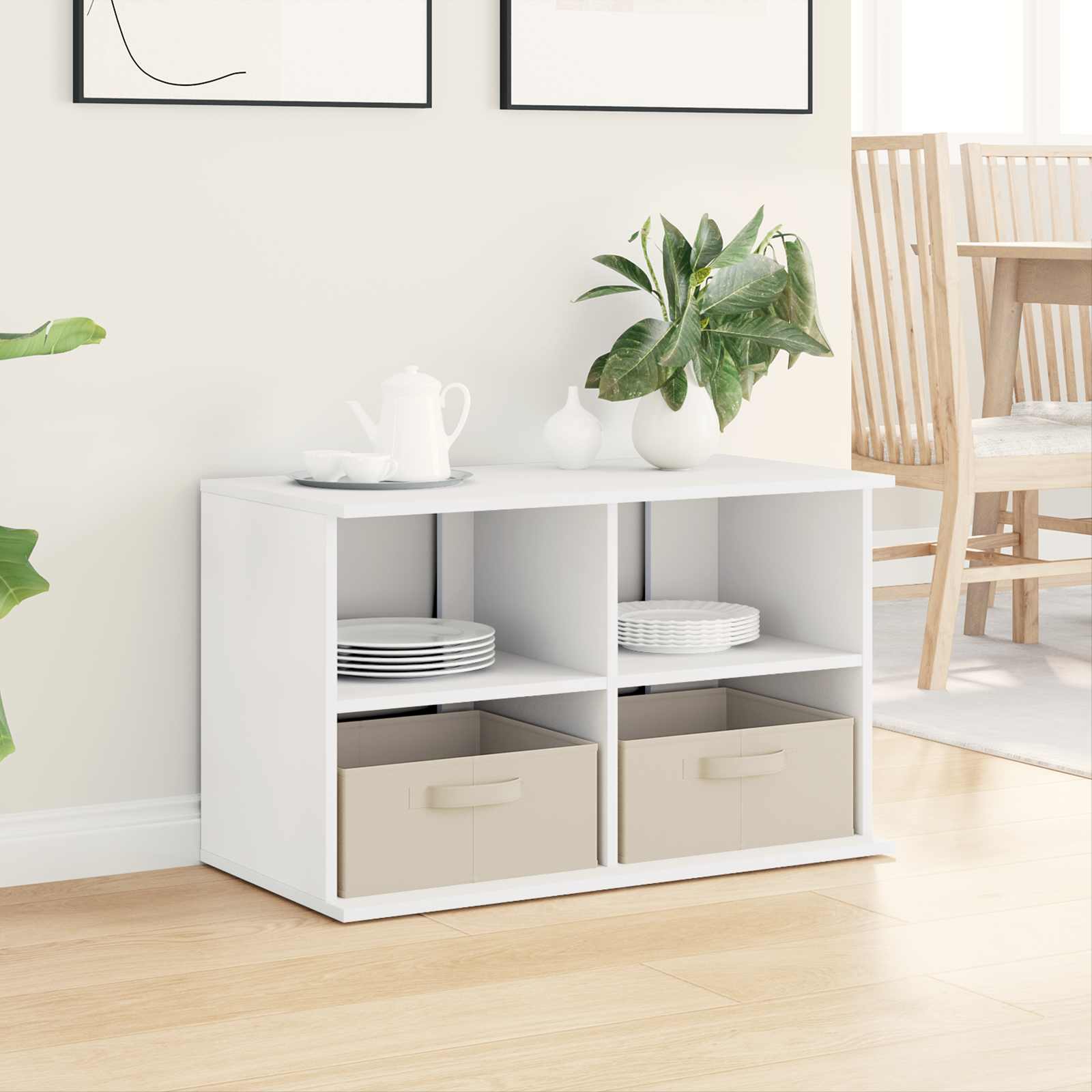 Stalak za TV s ladicama Bijelo 79 x 40 x 48 cm