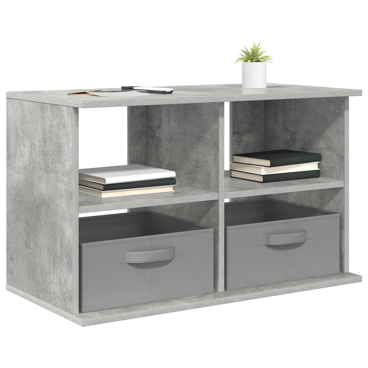 Stalak za TV s ladicama Betonski sivi 79 x 40 x 48 cm