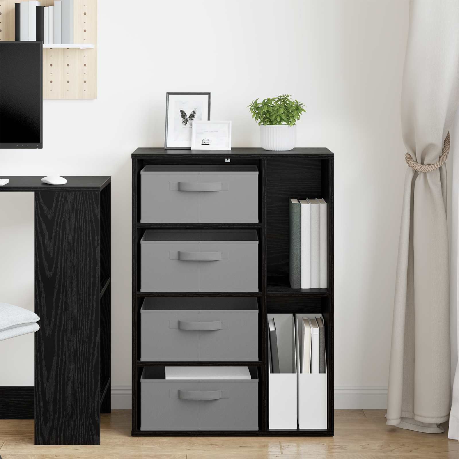 Kreveta s ladicama Crni hrast 60 x 33,5 x 84 cm