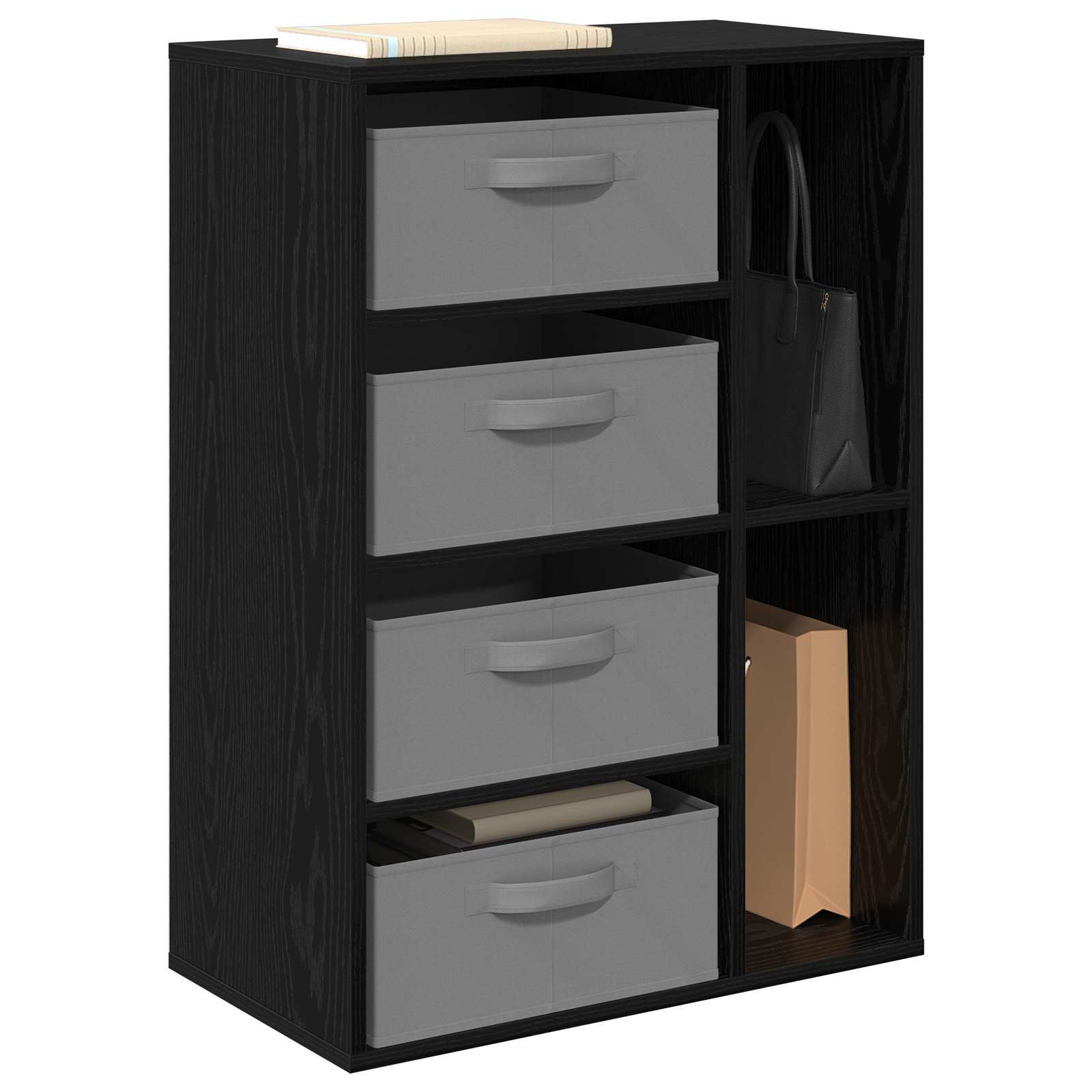 Kreveta s ladicama Crni hrast 60 x 33,5 x 84 cm