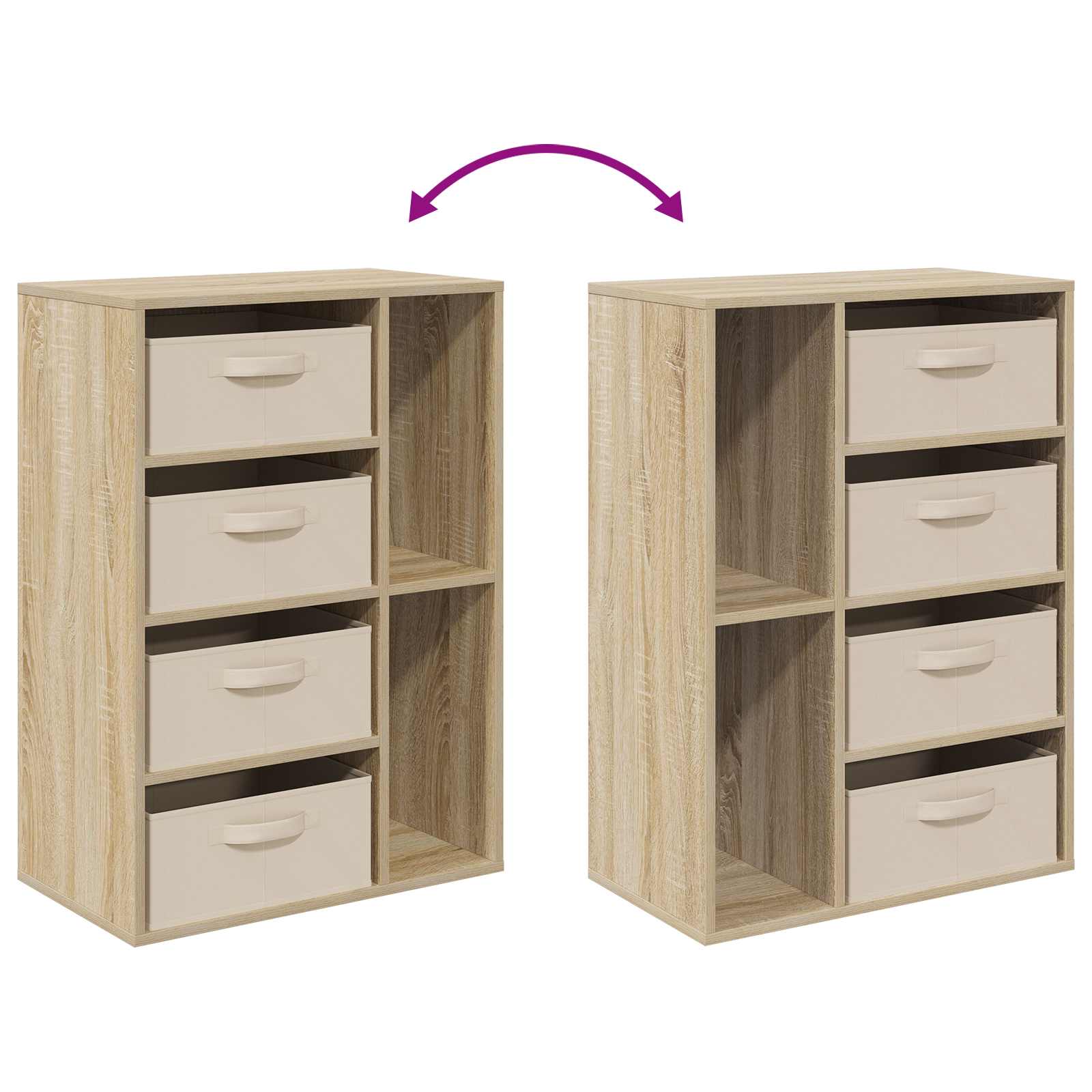 Kreveta s ladicama Sonoma hrast 60 x 33,5 x 84 cm
