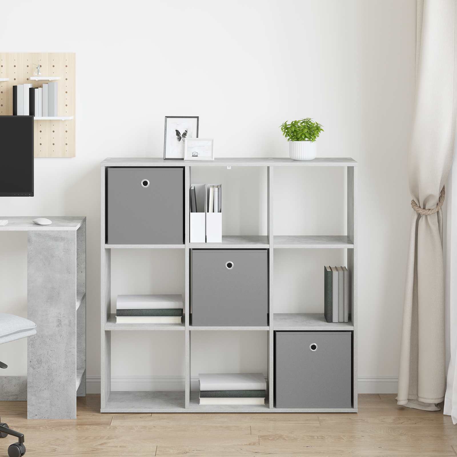 Kreveta s ladicama Betonski sivi 102 x 31 x 99,5 cm