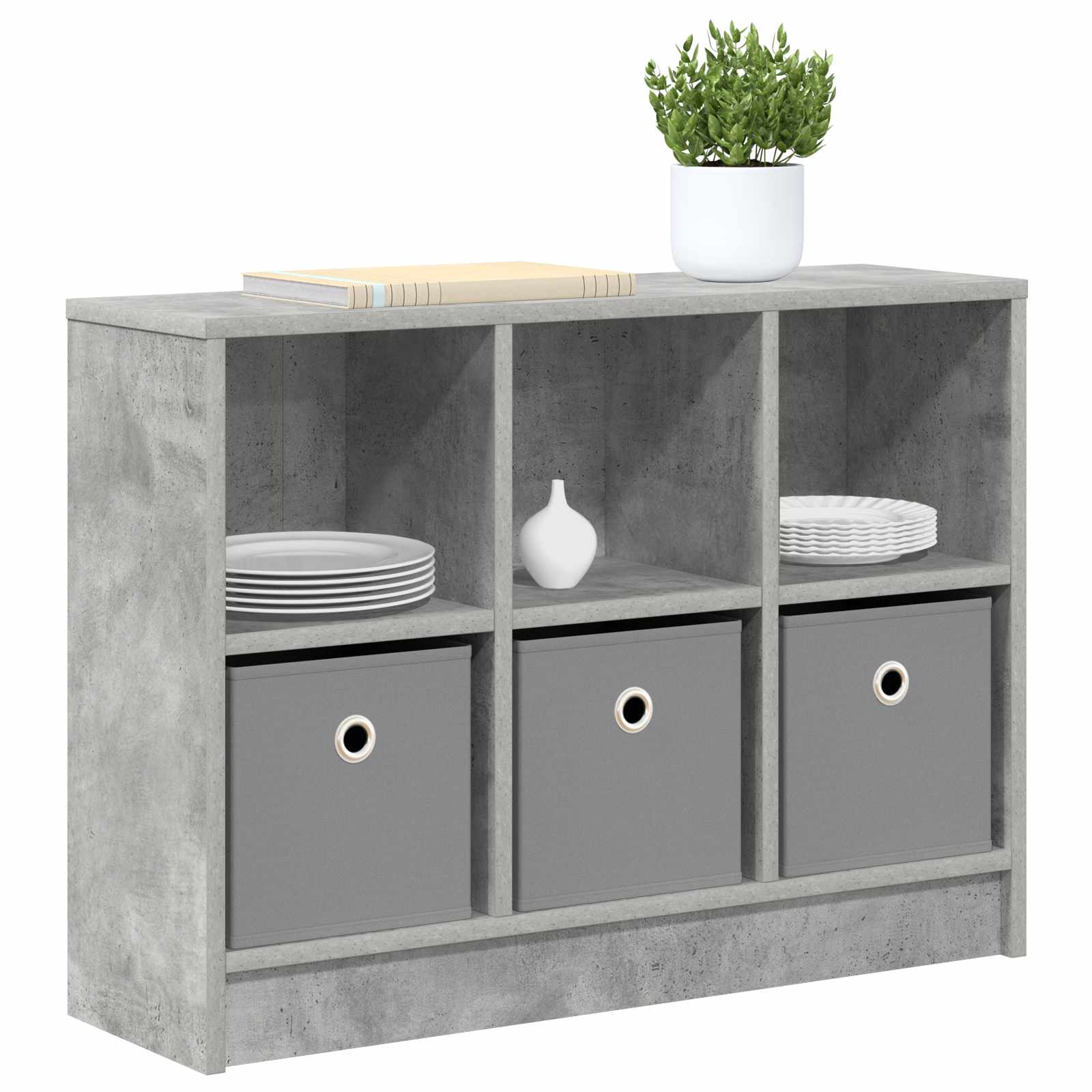 Kreveta s ladicama Betonski sivi 73,5 x 22,5 x 53,5 cm