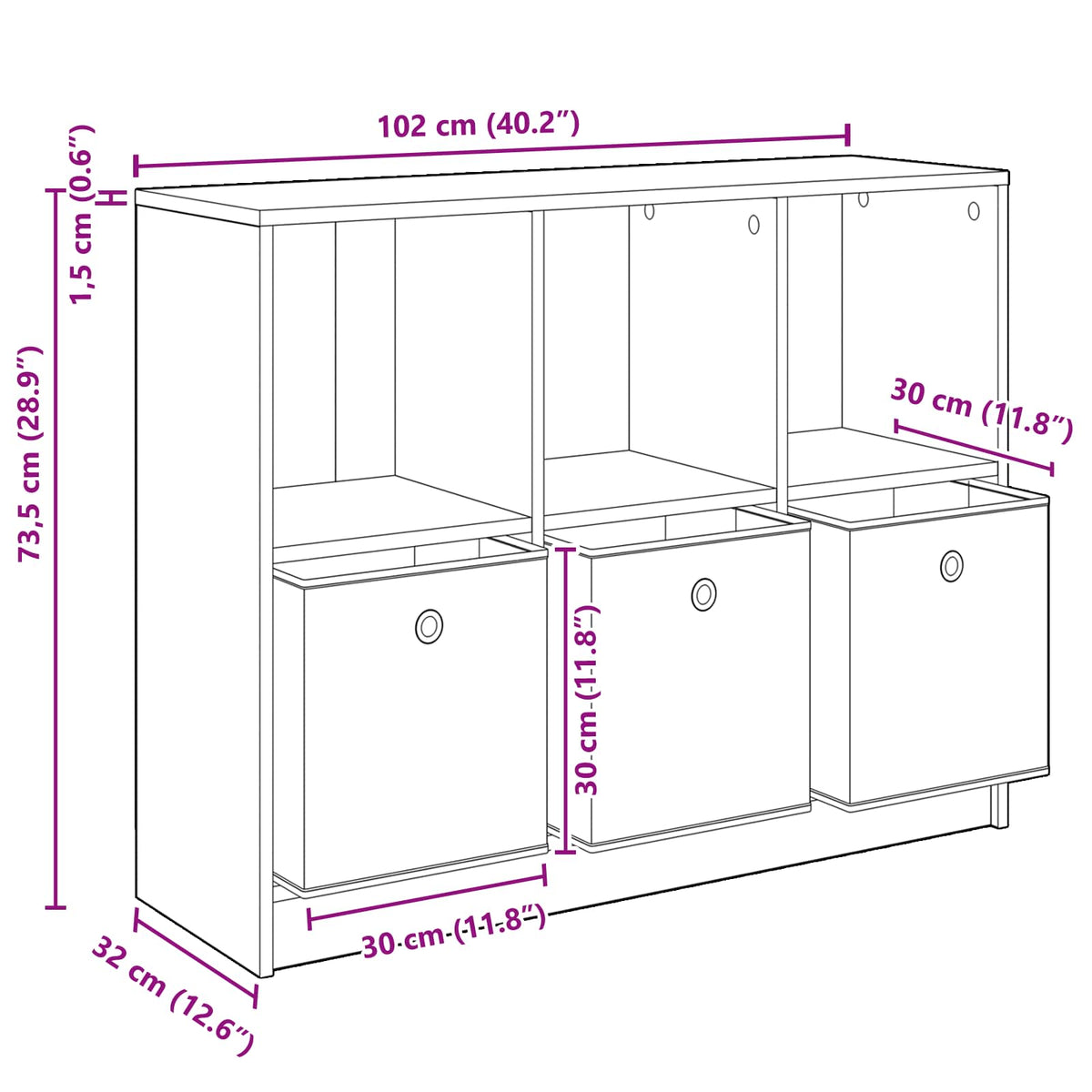 Kreveta s ladicama Sonoma hrast 102 x 32 x 73,5 cm