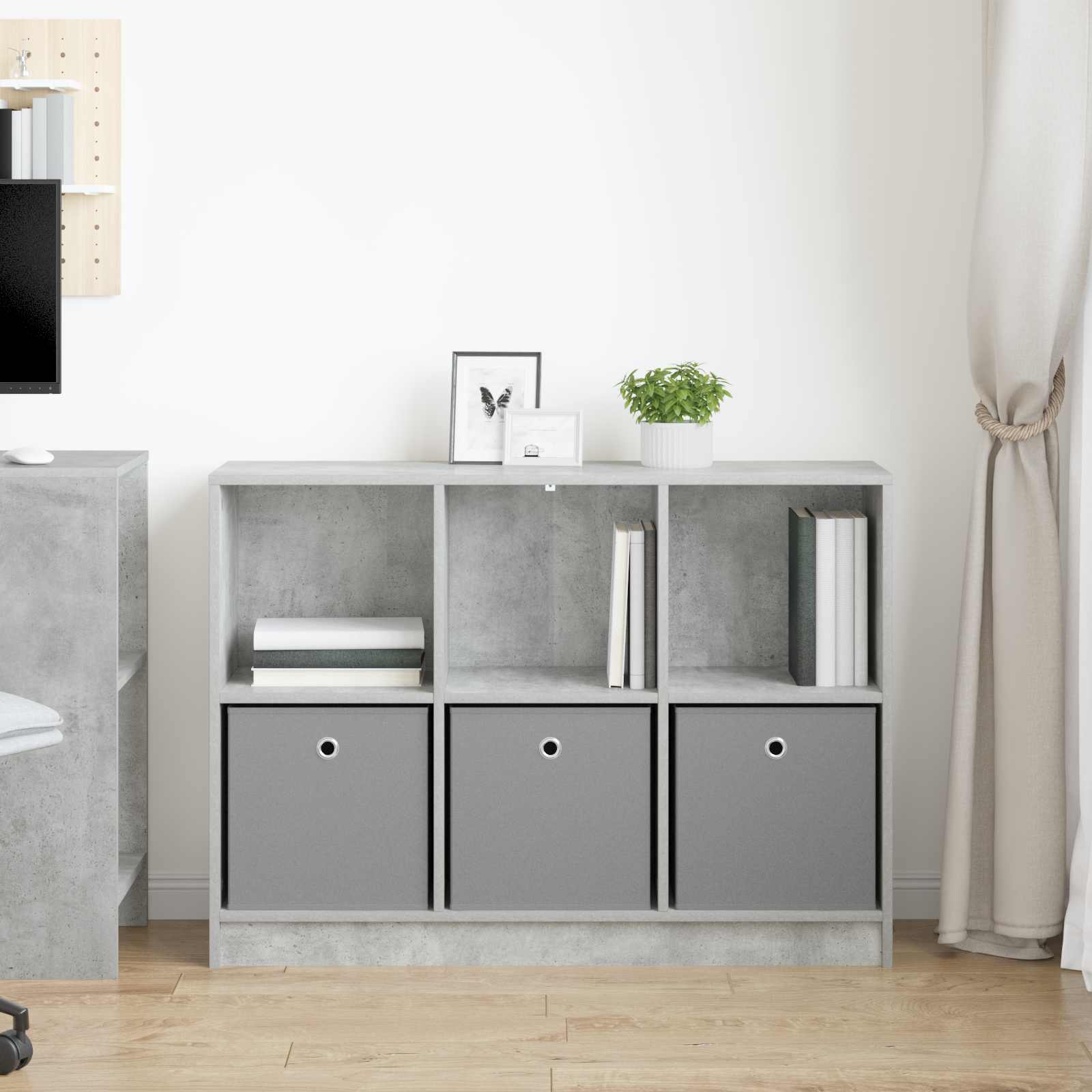 Kreveta s ladicama Betonski sivi 102 x 32 x 73,5 cm