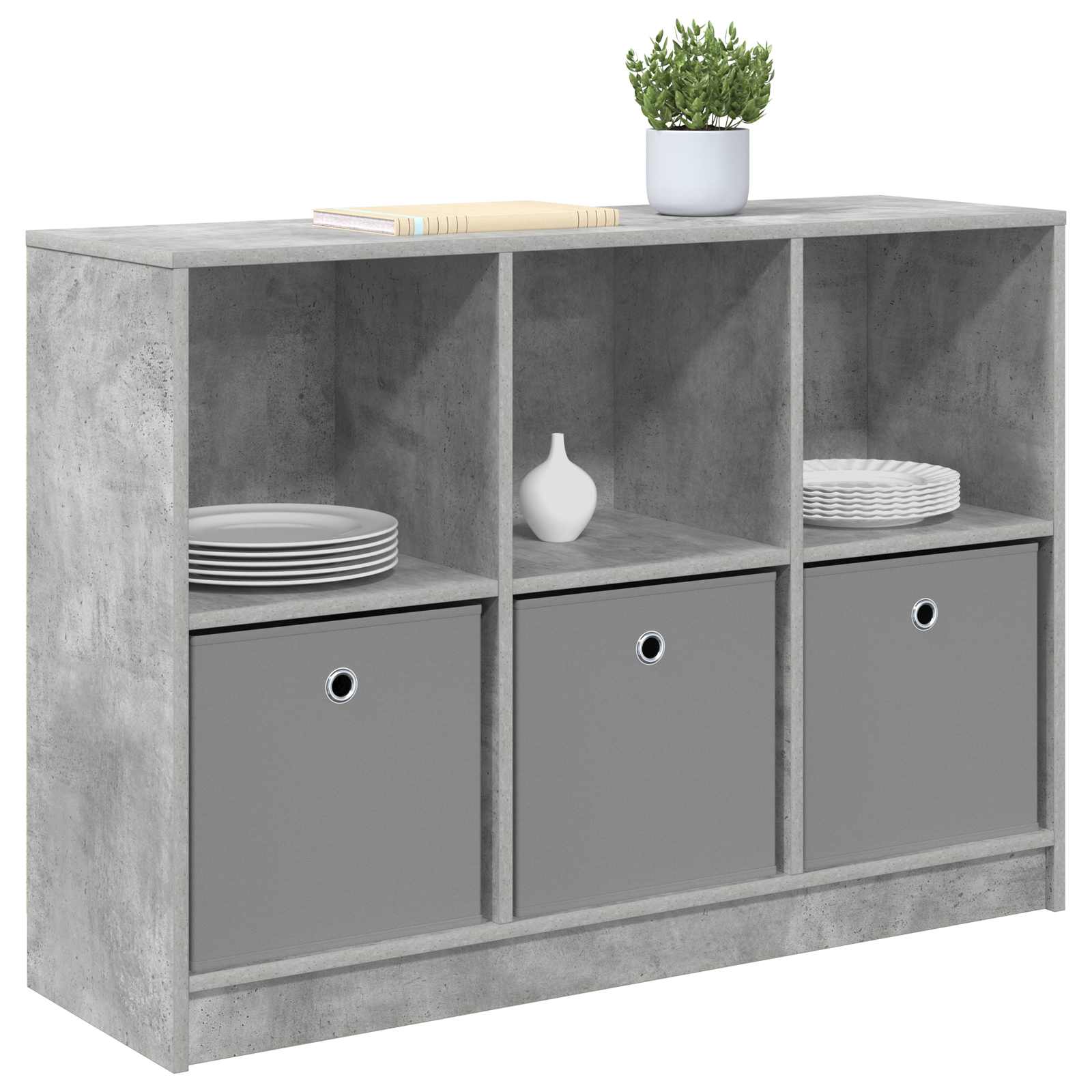 Kreveta s ladicama Betonski sivi 102 x 32 x 73,5 cm
