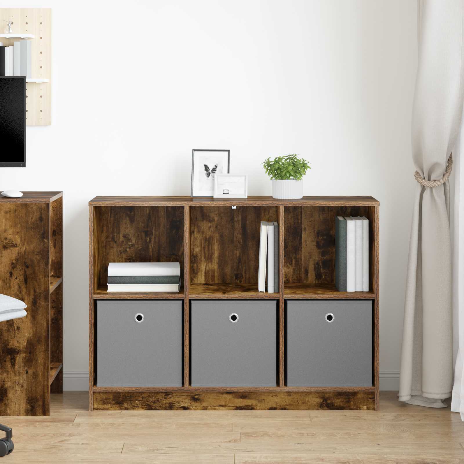 Kreveta s ladicama Dimljeni hrast 102 x 32 x 73,5 cm