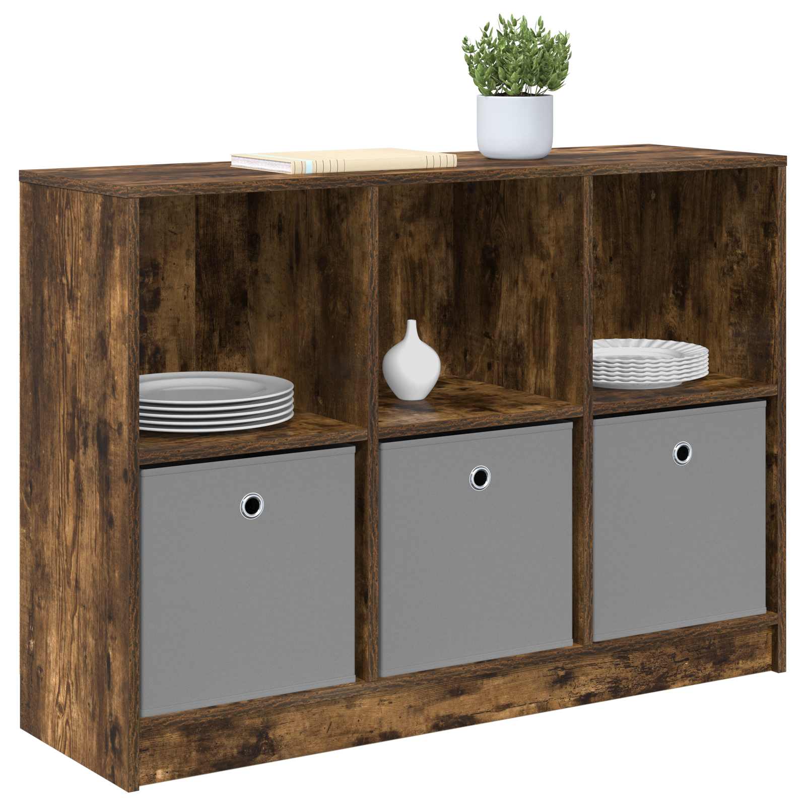Kreveta s ladicama Dimljeni hrast 102 x 32 x 73,5 cm