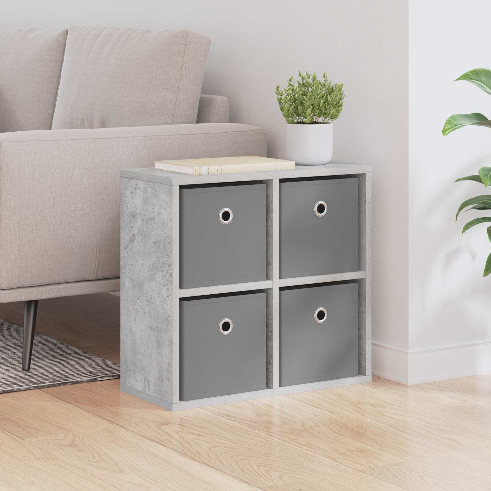 Kreveta s ladicama Betonski sivi 49,5 x 22 x 47 cm