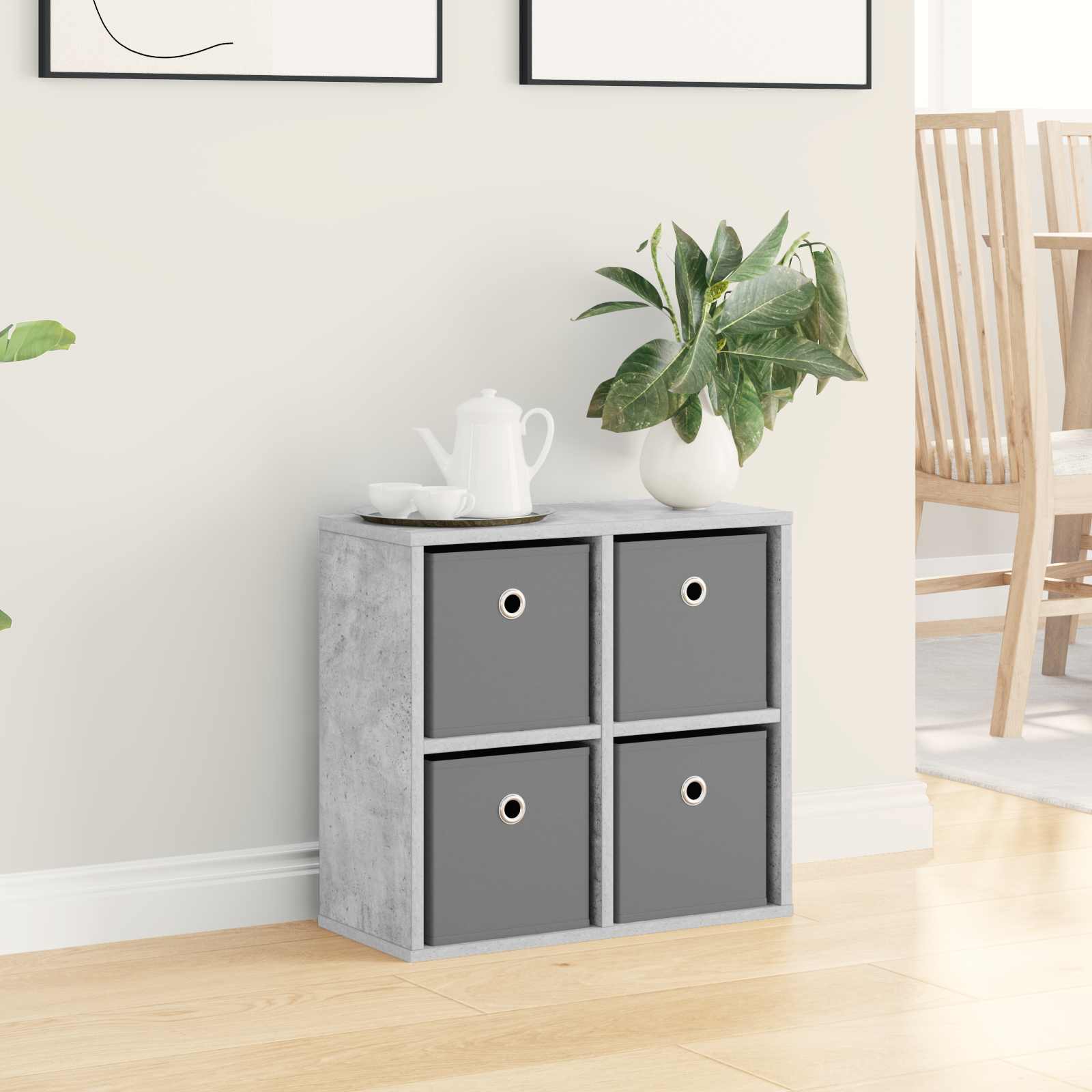 Kreveta s ladicama Betonski sivi 49,5 x 22 x 47 cm