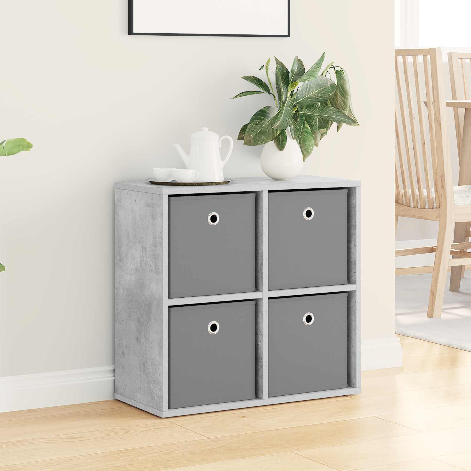 Kreveta s ladicama Betonski sivi 59,5 x 27 x 57 cm
