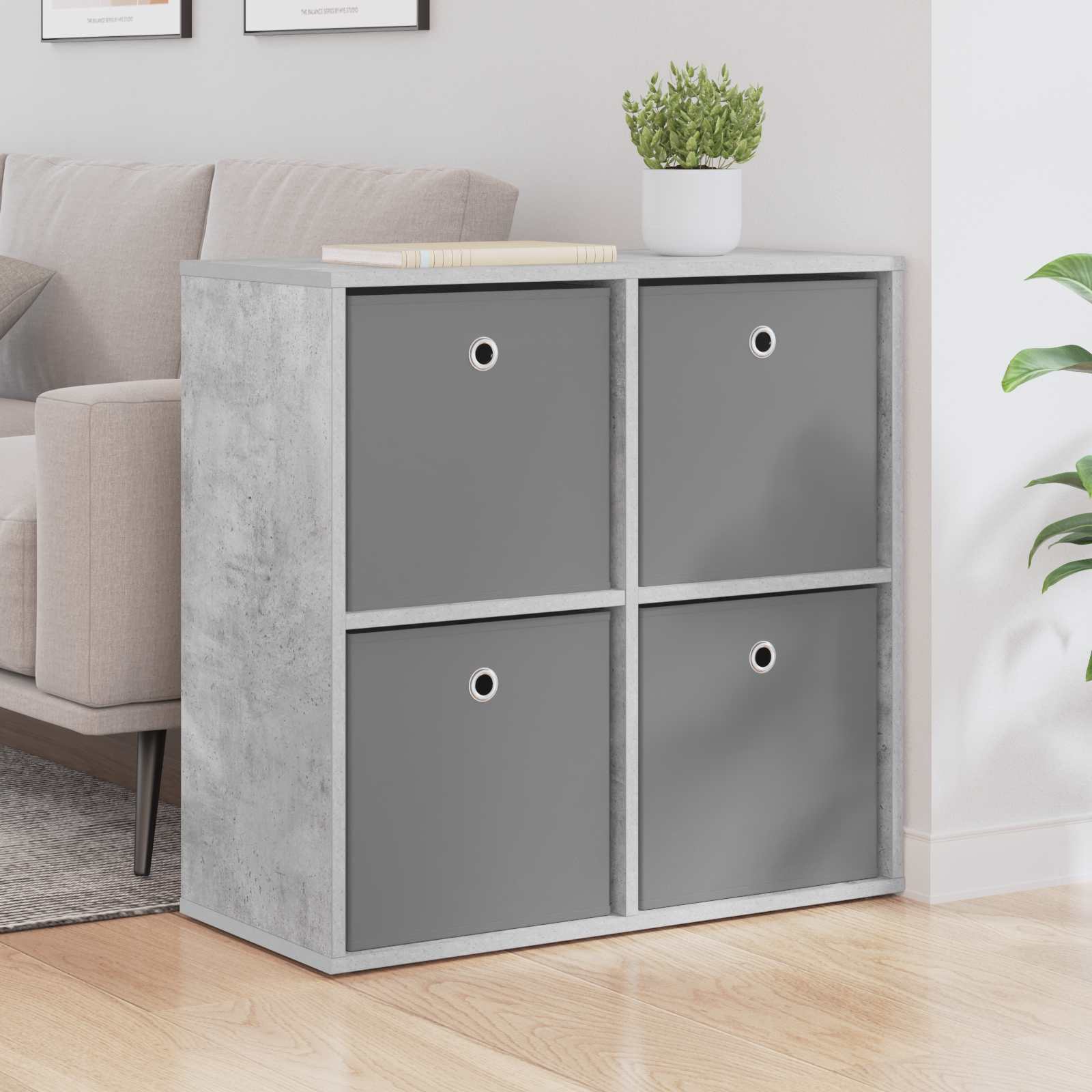 Kreveta s ladicama Betonski sivi 68,5 x 32 x 67 cm
