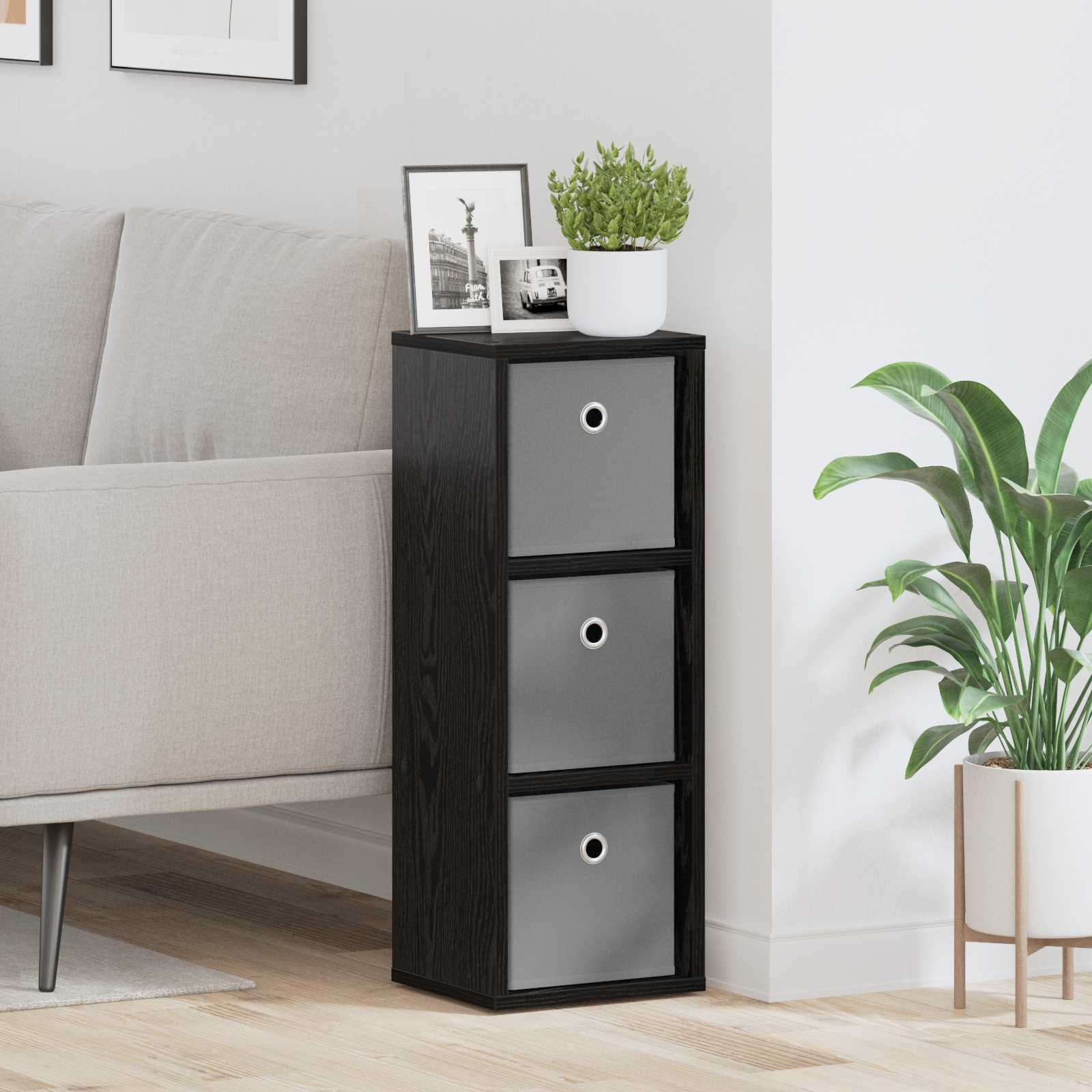 Kreveta s ladicama Crni hrast 25,5 x 22 x 69,5 cm