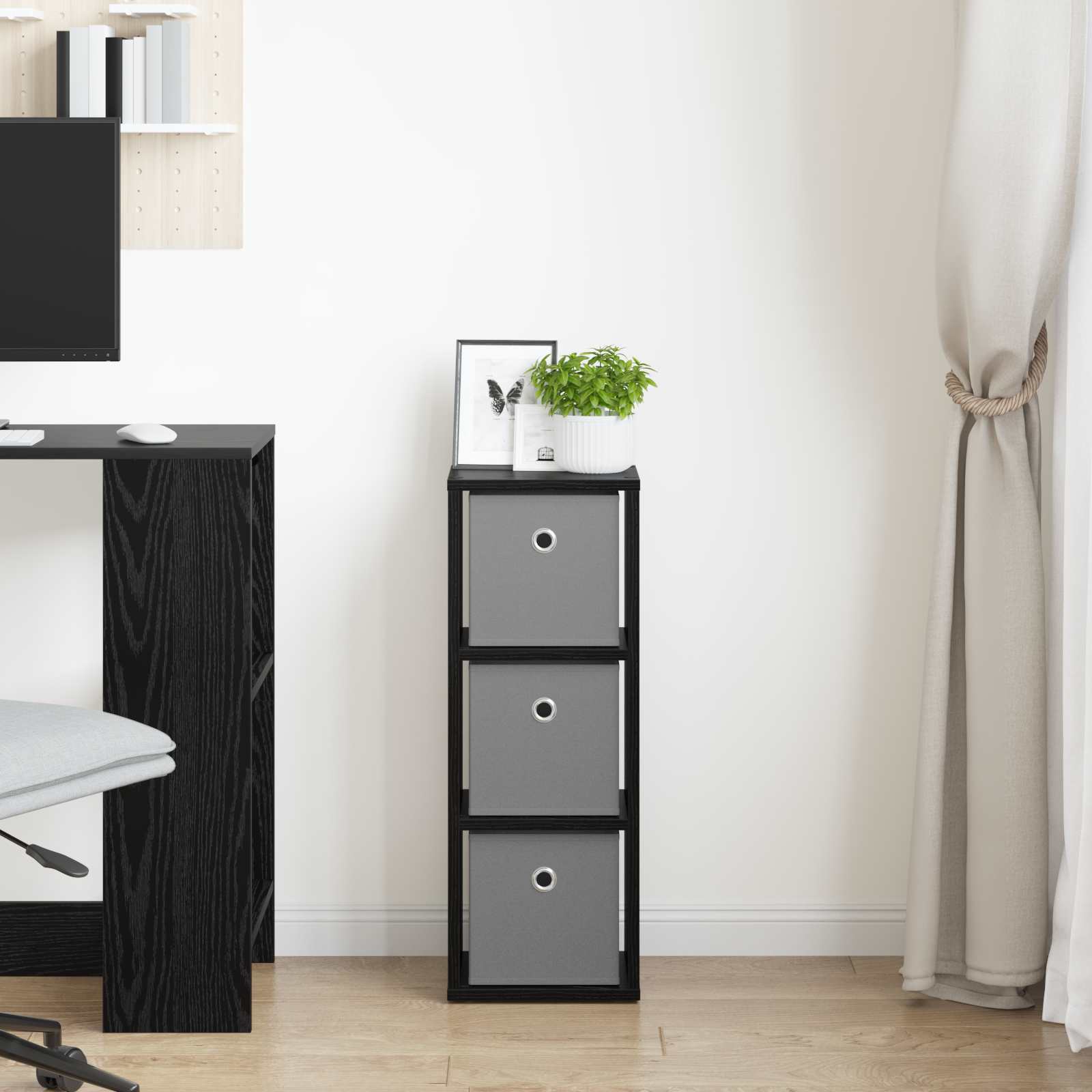 Kreveta s ladicama Crni hrast 25,5 x 22 x 69,5 cm