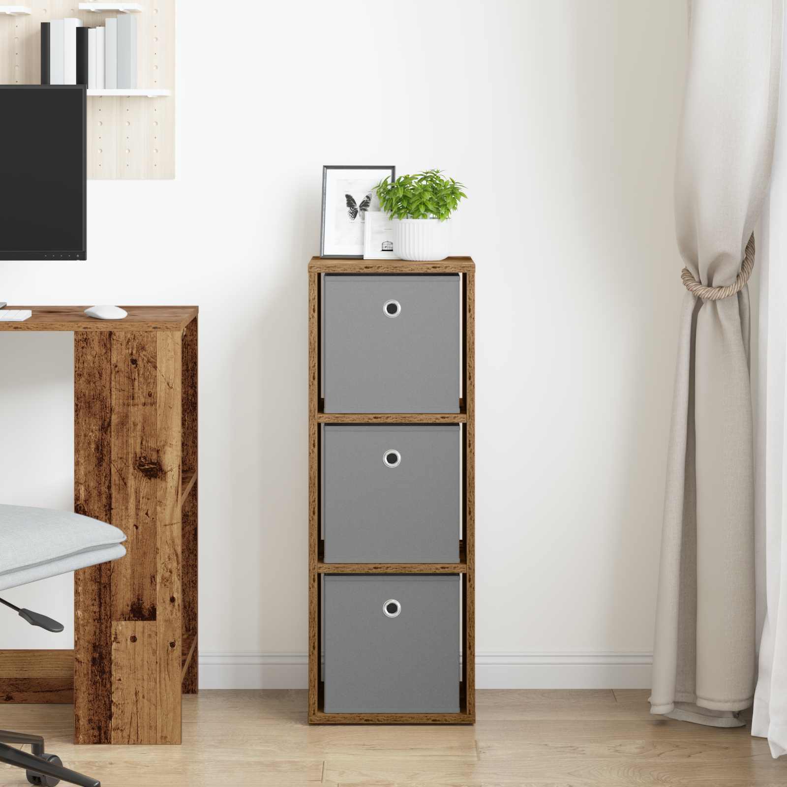 Kreveta s ladicama Staro drvo 30,5 x 27 x 84,5 cm